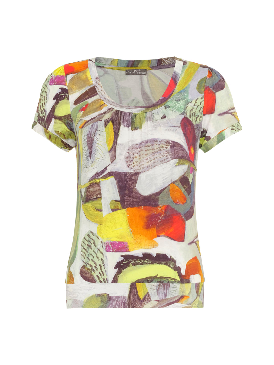 Abstract Print Round Neck T-Shirt