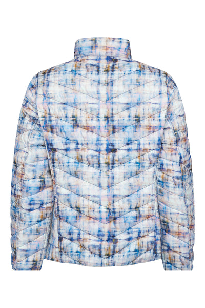 Tie-Dye Reversable Effect Quilted Puffer Jacket