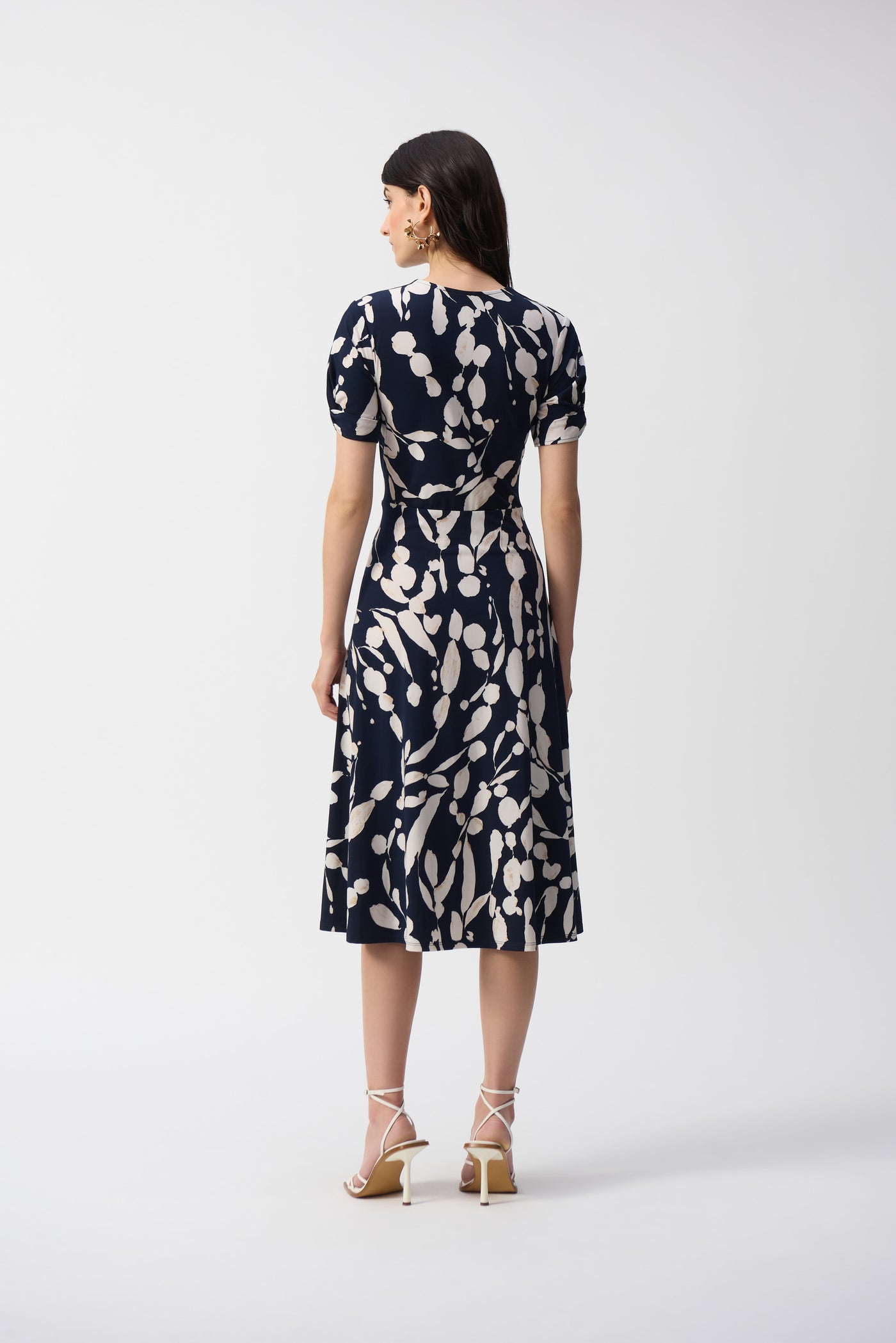 Joseph Ribkoff Silky Knit Abstract Print Wrap Dress