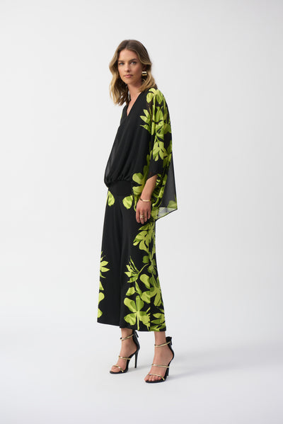 Joseph Ribkoff Silky Knit Floral Print Culotte Pants
