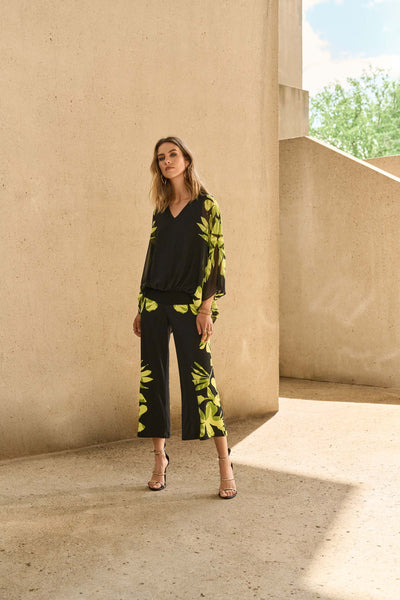Joseph Ribkoff Silky Knit Floral Print Culotte Pants