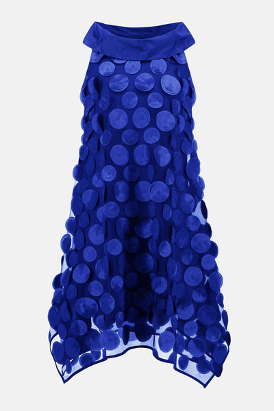Joseph Ribkoff Royal Sapphire 3D Dot Sleeveless Trapeze Dress