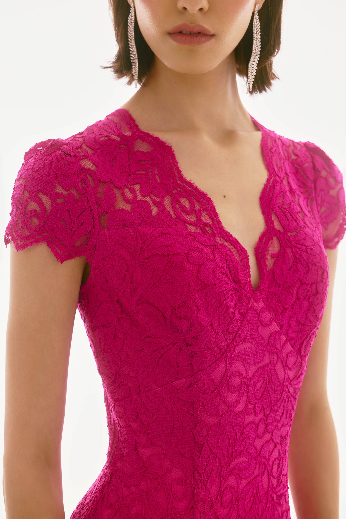 Joseph Ribkoff Signature Stretch Lace Trumpet Dress