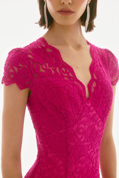 Joseph Ribkoff Signature Stretch Lace Trumpet Dress