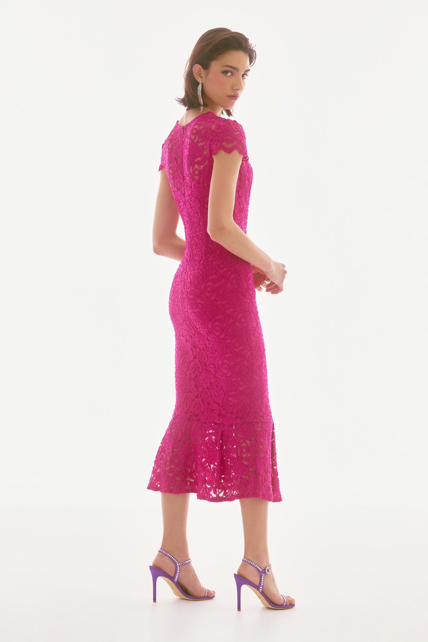 Joseph Ribkoff Signature Stretch Lace Trumpet Dress
