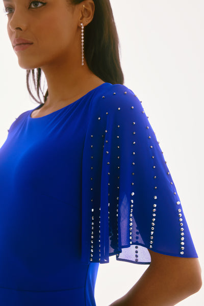 Joseph Ribkoff Signature | Silky Knit and Chiffon Sheath Dress