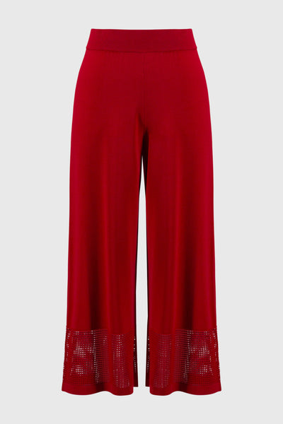 Joseph Ribkoff Radiant Red Culotte with Mesh Detail