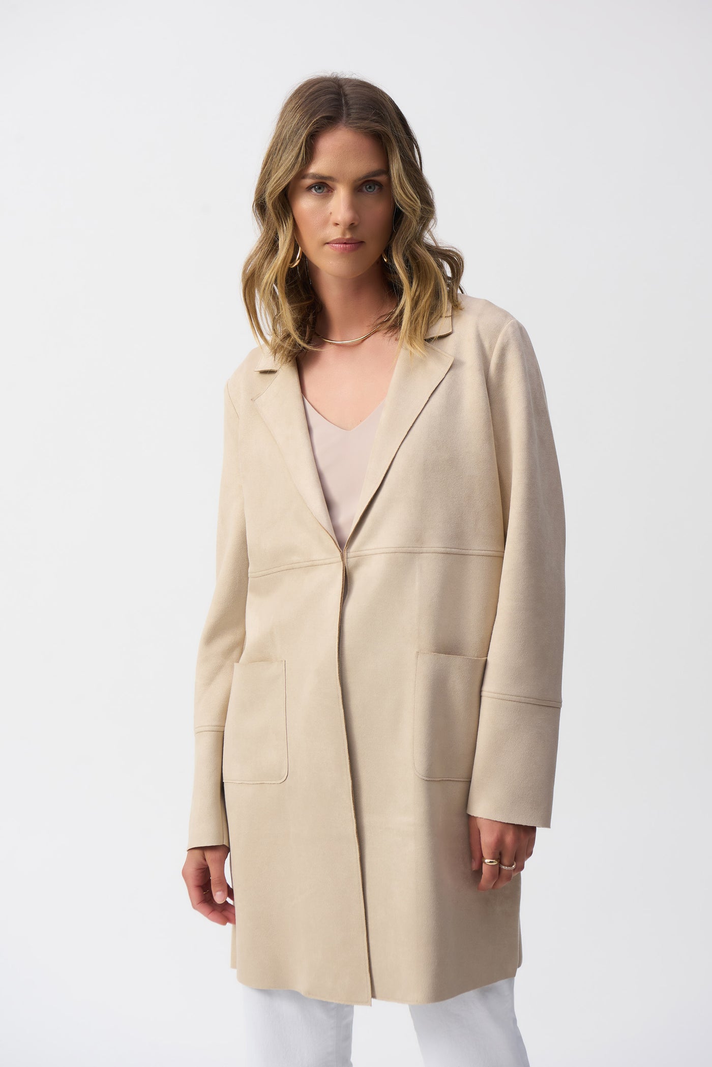 Joseph Ribkoff Scuba Suede Straight Jacket