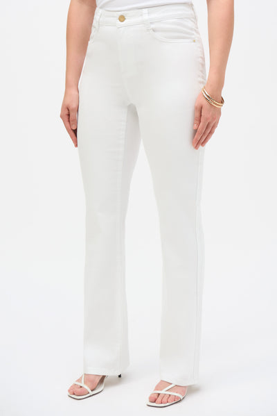 Joseph Ribkoff White Brooke Classic Bootcut Stretch Jeans