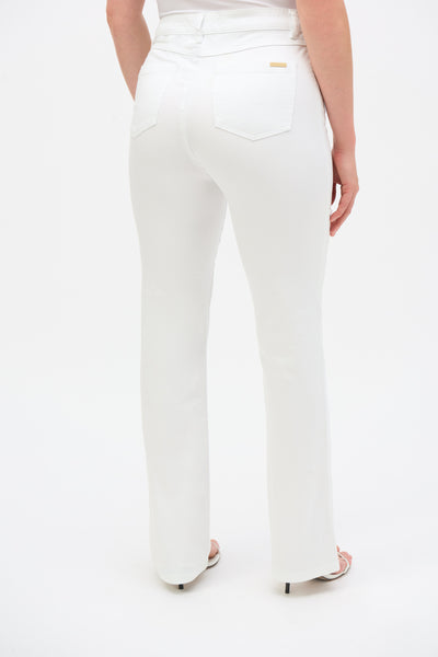 Joseph Ribkoff White Brooke Classic Bootcut Stretch Jeans