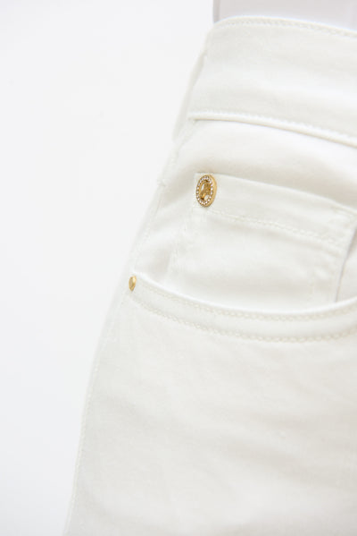 Joseph Ribkoff White Brooke Classic Bootcut Stretch Jeans