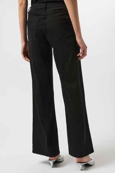 Joseph Ribkoff Black Goldie | Classic Wide-Leg Stretch Jeans