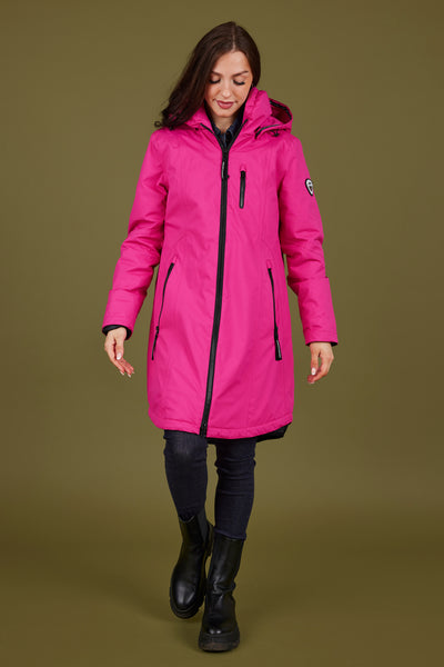 Fuchsia Rain Jacket with Hood