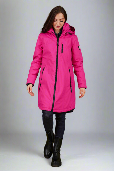 Fuchsia Rain Jacket with Hood