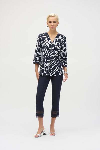 Joseph Ribkoff Midnight Blue Millennium Cropped Pull-On Pants