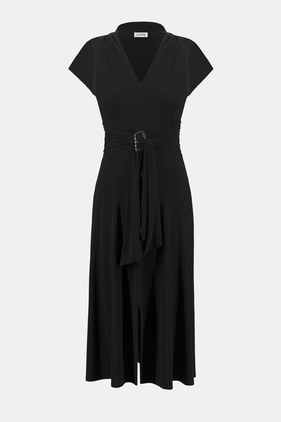 Joseph Ribkoff Black Silky Knit Fit and Flare Dress