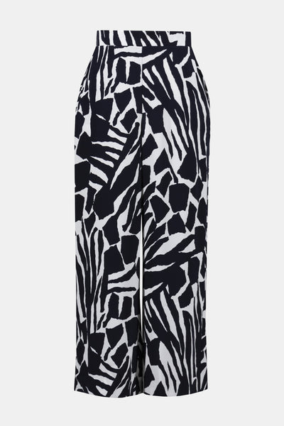 Joseph Ribkoff Woven Abstract Print Pull-On Culotte Pants