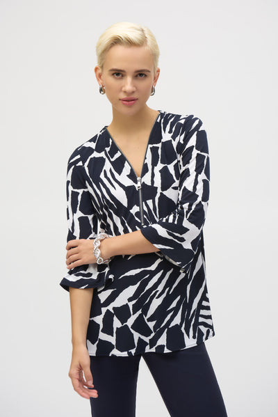 Joseph Ribkoff Silky Knit Tropical Fit and Flare Tunic