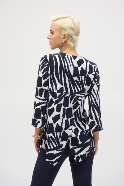 Joseph Ribkoff Silky Knit Tropical Fit and Flare Tunic