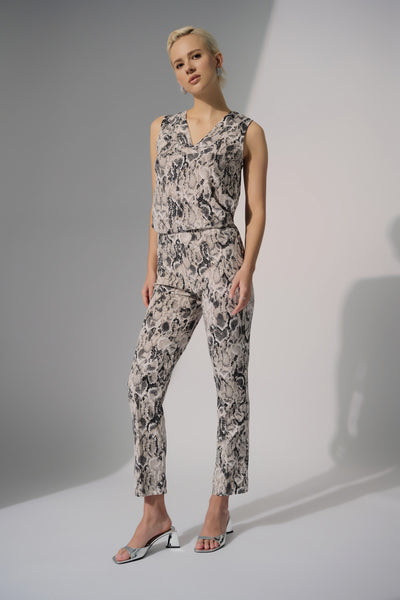 Joseph Ribkoff Silky Knit Python Print Straight Leg Pants