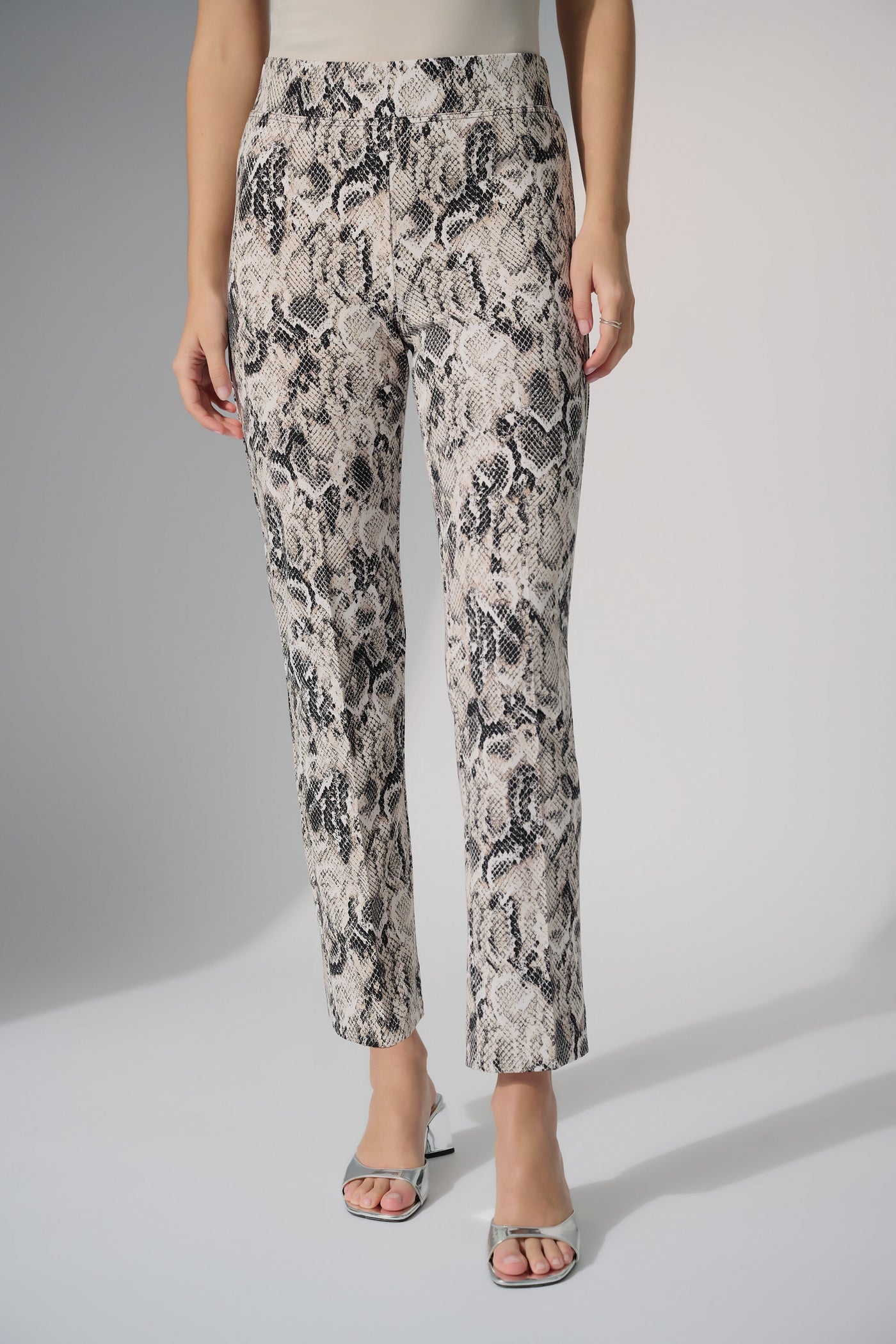 Joseph Ribkoff Silky Knit Python Print Straight Leg Pants