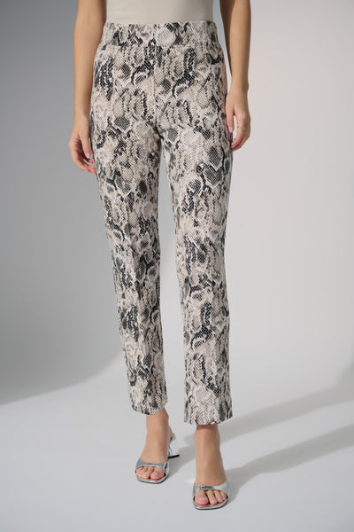 Joseph Ribkoff Silky Knit Python Print Straight Leg Pants