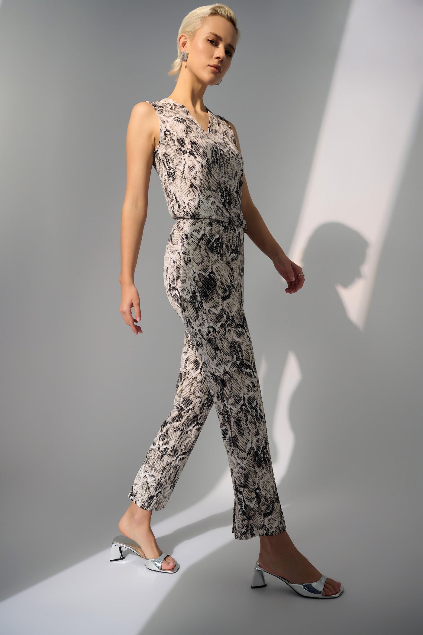 Joseph Ribkoff Silky Knit Python Print Straight Leg Pants