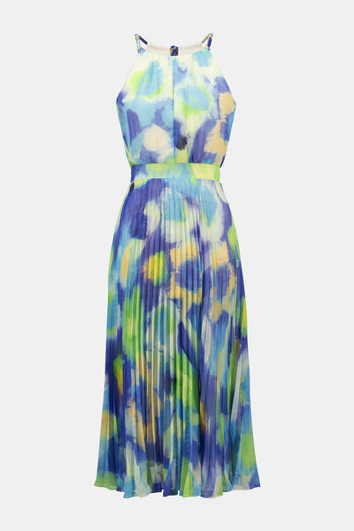 Joseph Ribkoff Chiffon Abstract Print Fit and Flare Dress