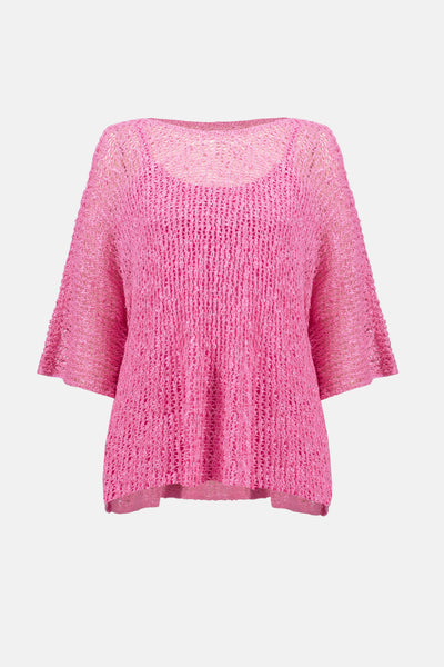 Joseph Ribkoff Chenille Sweater Knit Open Stitch Two-Piece Set