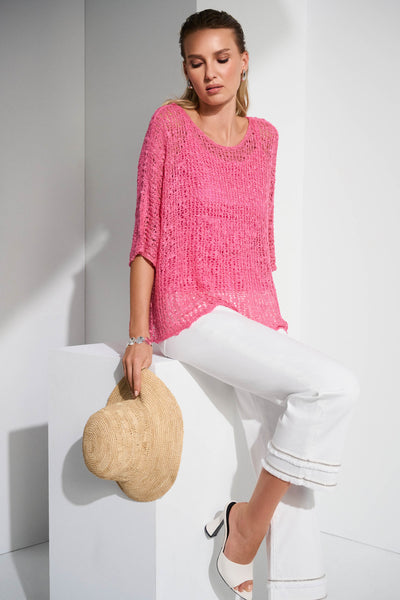 Joseph Ribkoff Chenille Sweater Knit Open Stitch Two-Piece Set