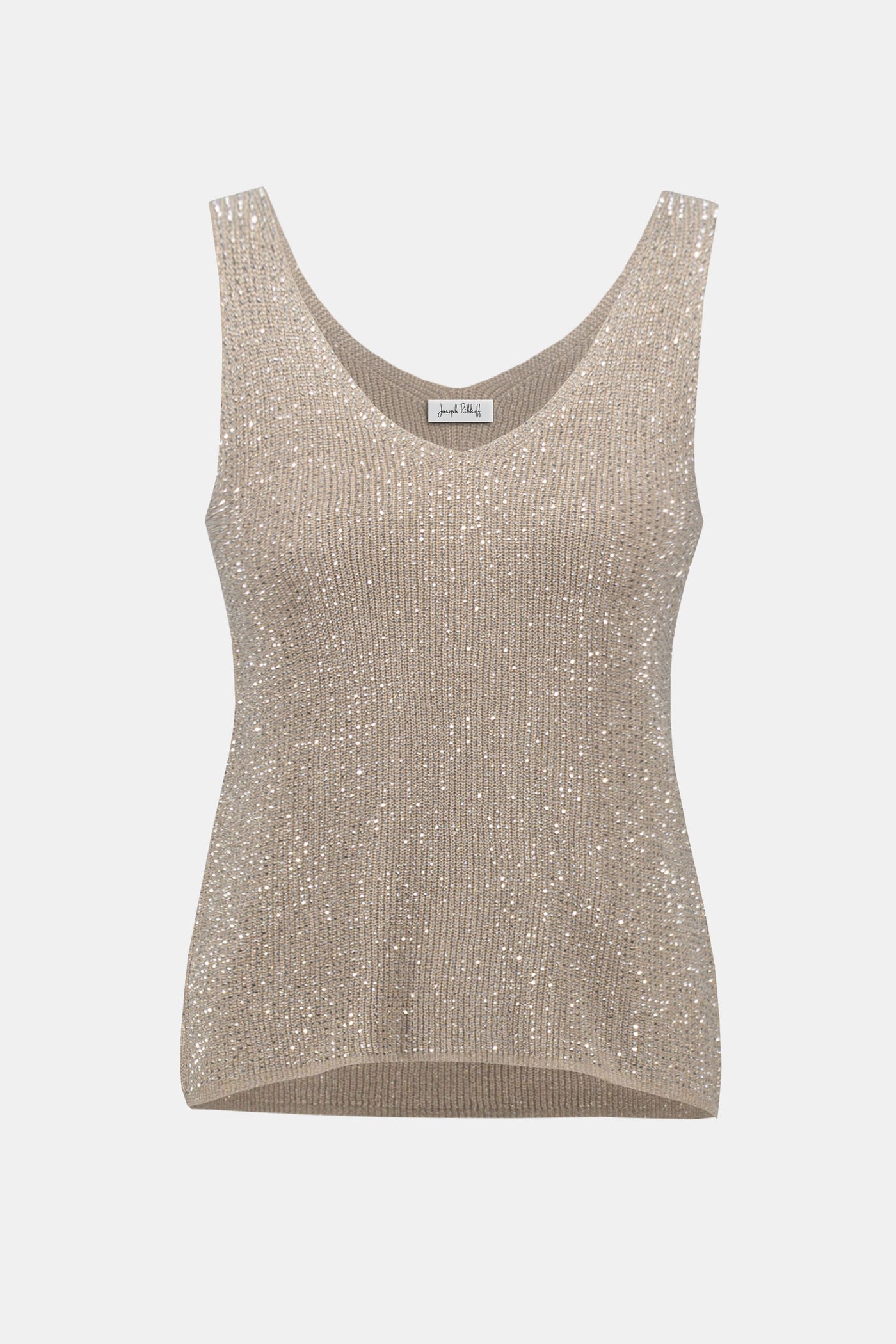 Joseph Ribkoff Metallic Knitted Camisole with Rhinestones