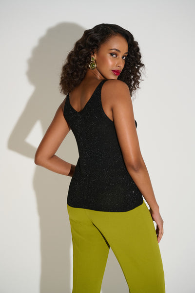 Joseph Ribkoff Metallic Knitted Camisole with Rhinestones
