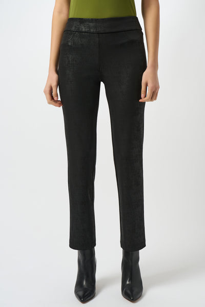 Joseph Ribkoff Black Silky Knit Straight Pull-On Pants