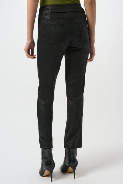Joseph Ribkoff Black Silky Knit Straight Pull-On Pants