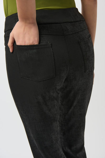 Joseph Ribkoff Black Silky Knit Straight Pull-On Pants