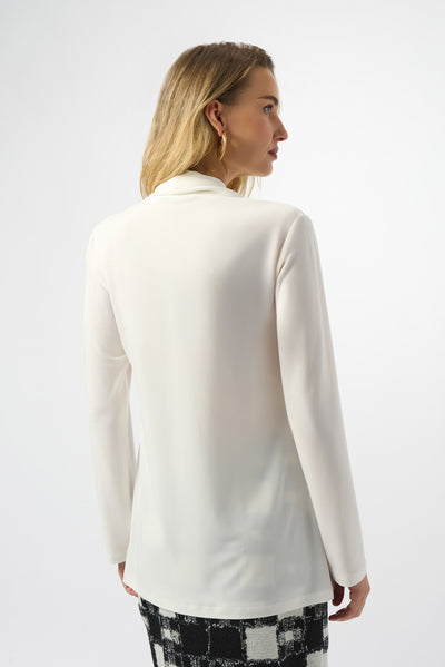 Joseph Ribkoff Silky Knit And Satin Straight Tunic Top