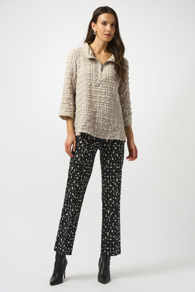 Joseph Ribkoff Moonstone Bubble Jacquard A-Line Top