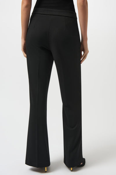 Joseph Ribkoff Black Scuba Crepe Wide-Leg Pants
