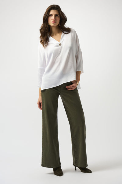 Joseph Ribkoff Recycled Hammered Satin Boxy Top
