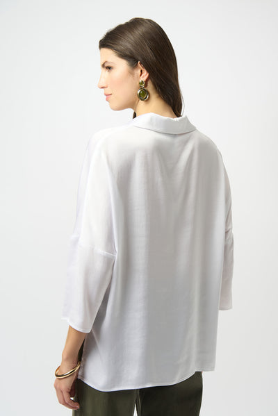 Joseph Ribkoff Recycled Hammered Satin Boxy Top