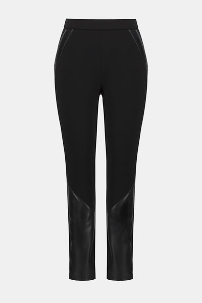 Joseph Ribkoff Heavy Knit and Leatherette Pull-On Legging