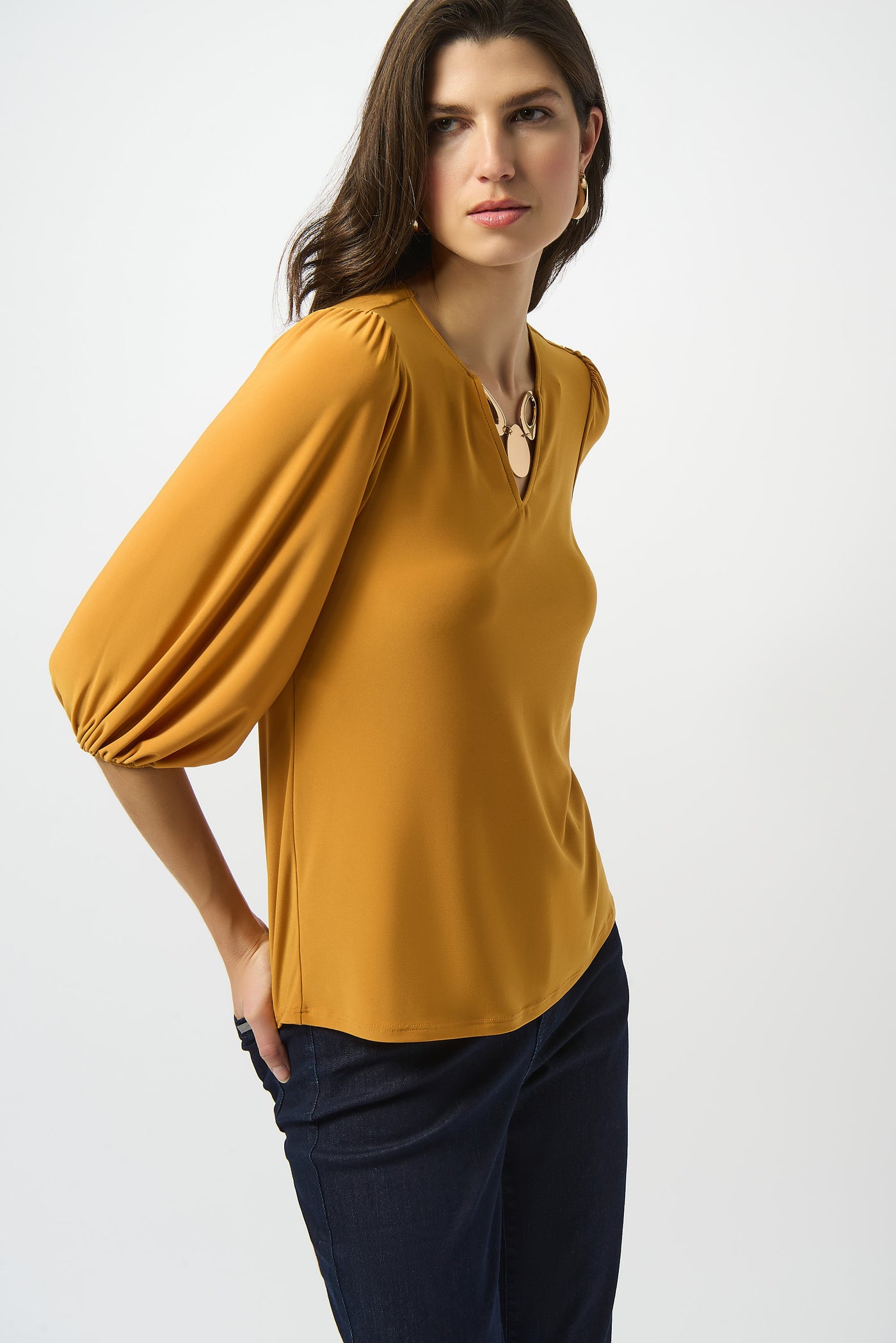 Joseph Ribkoff Medallion Silky Knit Straight Top