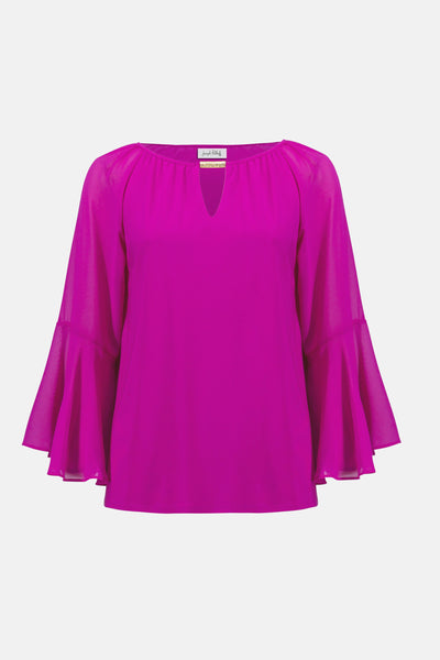 Joseph Ribkoff Cosmos Silky Knit and Chiffon Straight Top