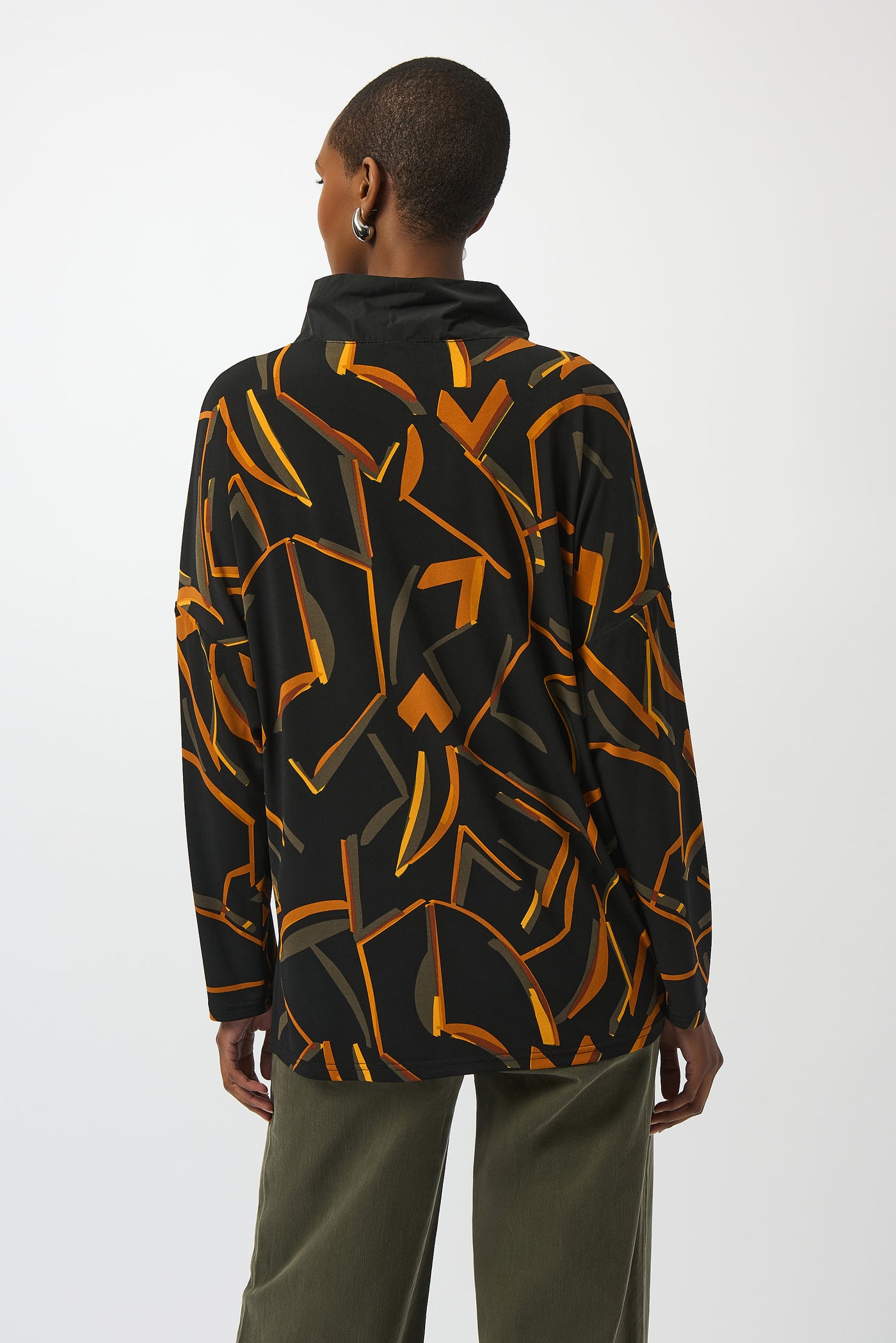 Joseph Ribkoff Silky Knit Abstract Print Boxy Top