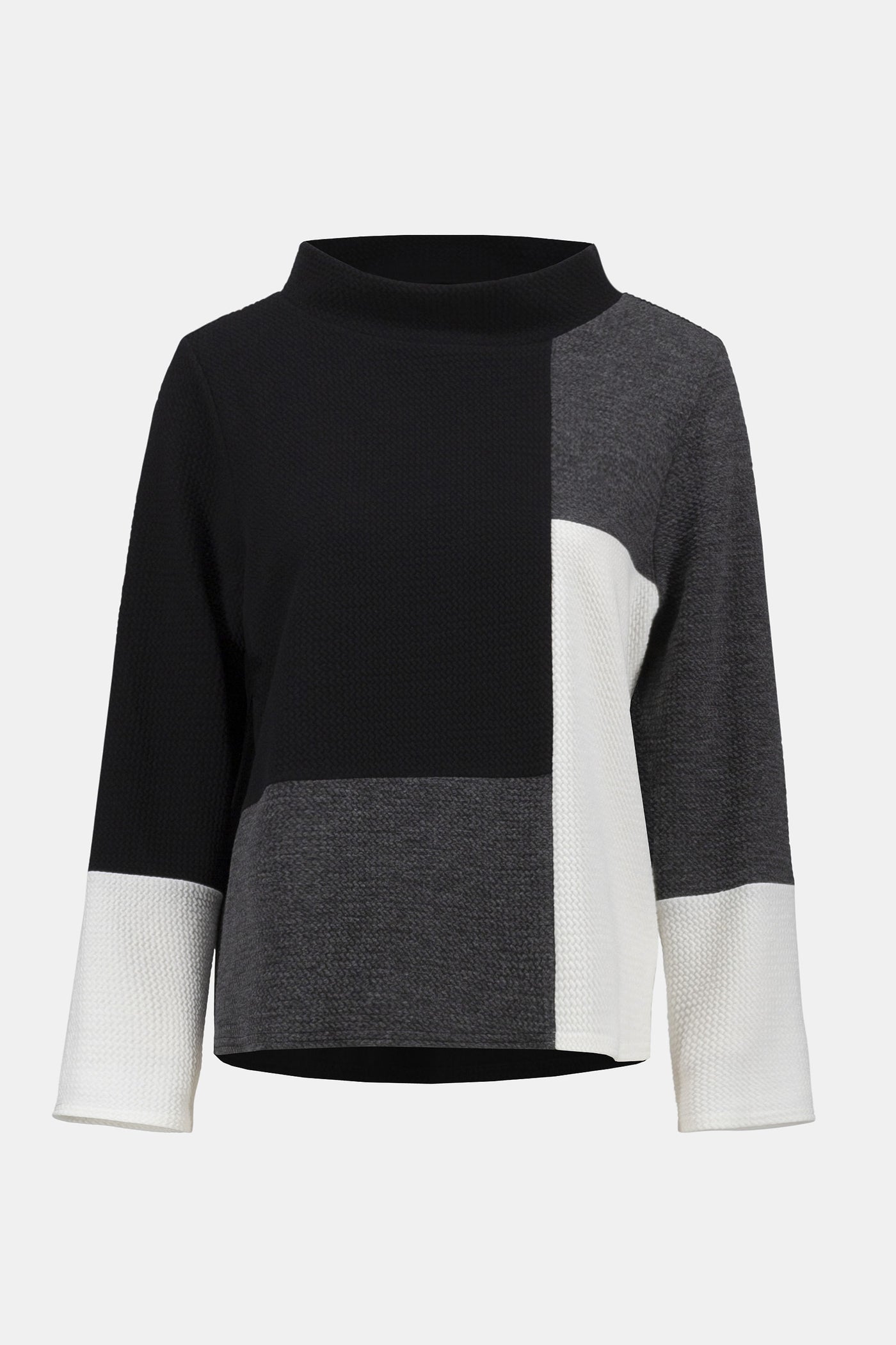 Joseph Ribkoff Jacquard Knit Colour-Block Boxy Jumper