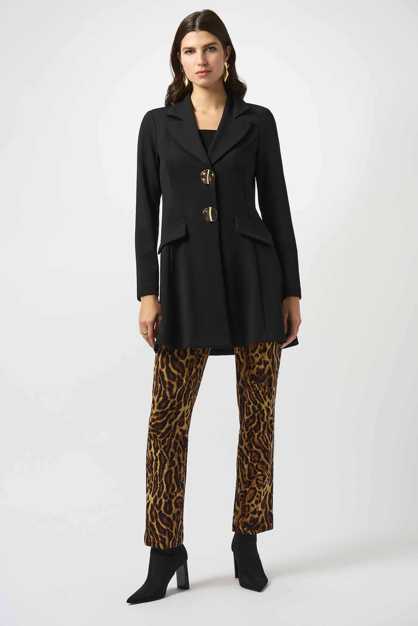 Joseph Ribkoff Silky Knit Animal Print Straight Pants
