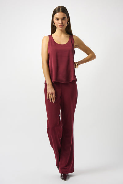 Joseph Ribkoff Recycled Hammered Satin Sleeveless Top