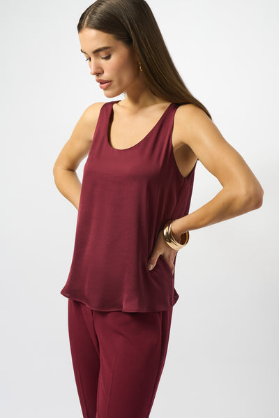 Joseph Ribkoff Recycled Hammered Satin Sleeveless Top