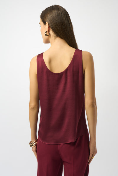 Joseph Ribkoff Recycled Hammered Satin Sleeveless Top