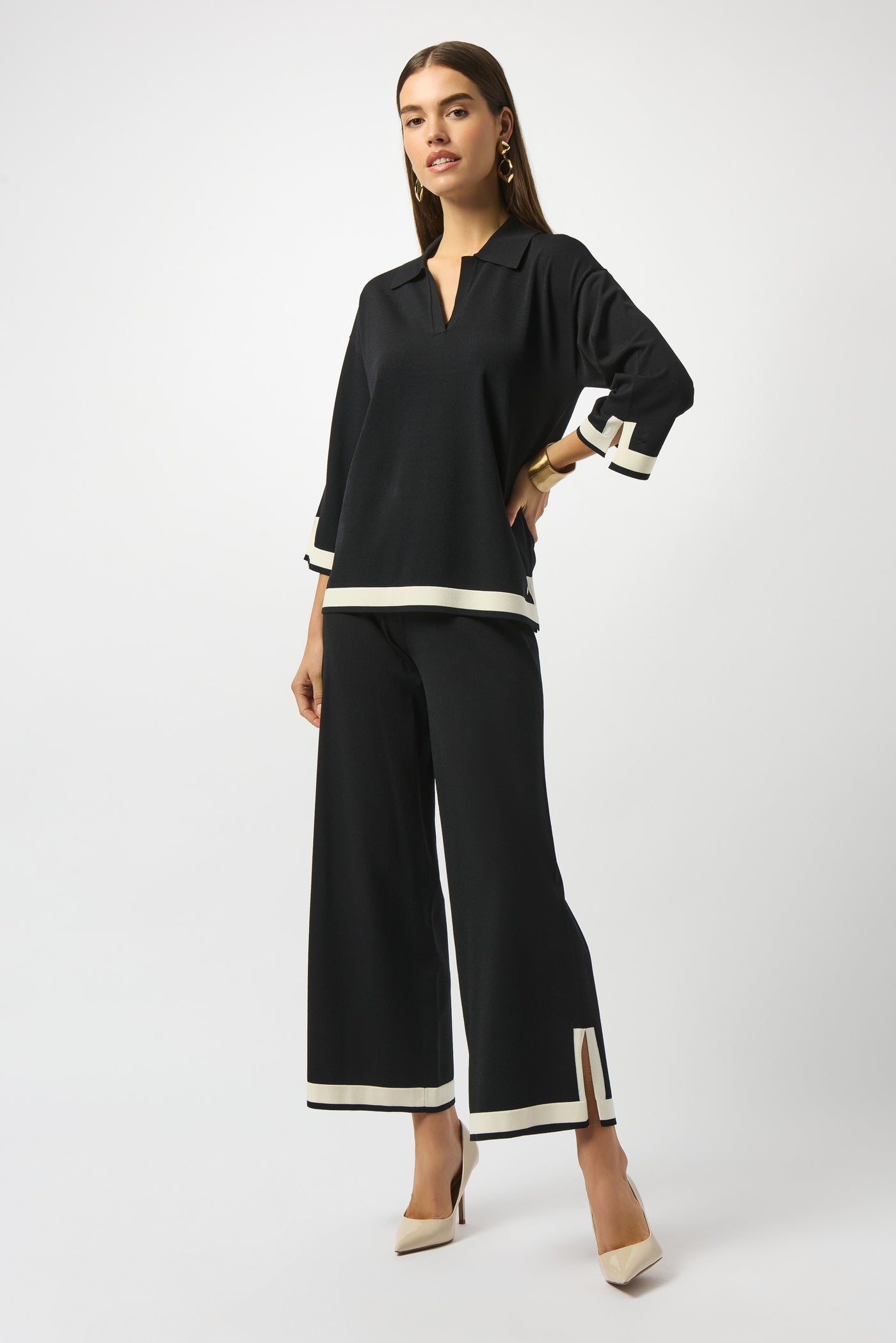 Joseph Ribkoff Sweater Knit Colour Block Top
